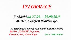 MUDr.Cedrych-dovolená