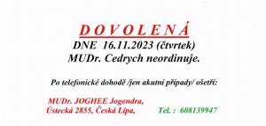 MUDr.Cedrych-dovolená