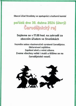 Pozvánka-Čarodějnice 2024, úterý 30.04.2024
