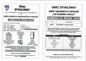 ODPADY-sběr objemných a nebezpečných odpadů 19.10.2024