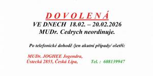 INFO-uzavření ordinace praktického lékaře