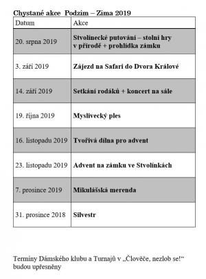 Kulturní akce podzim - zima 2019 1