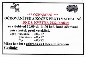 Očkování psů 2022