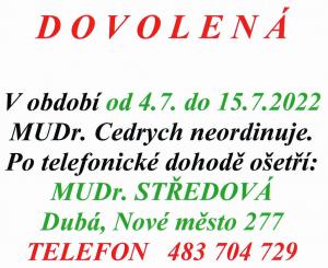 MUDr.Cedrych-uzavřená ordinace