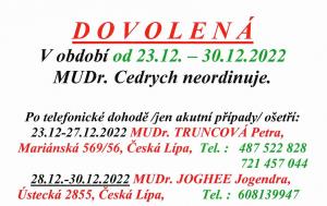 MUDr.Cedrych-uzavřená ordinace