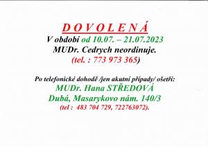 MUDr.Cedrych-dovolená